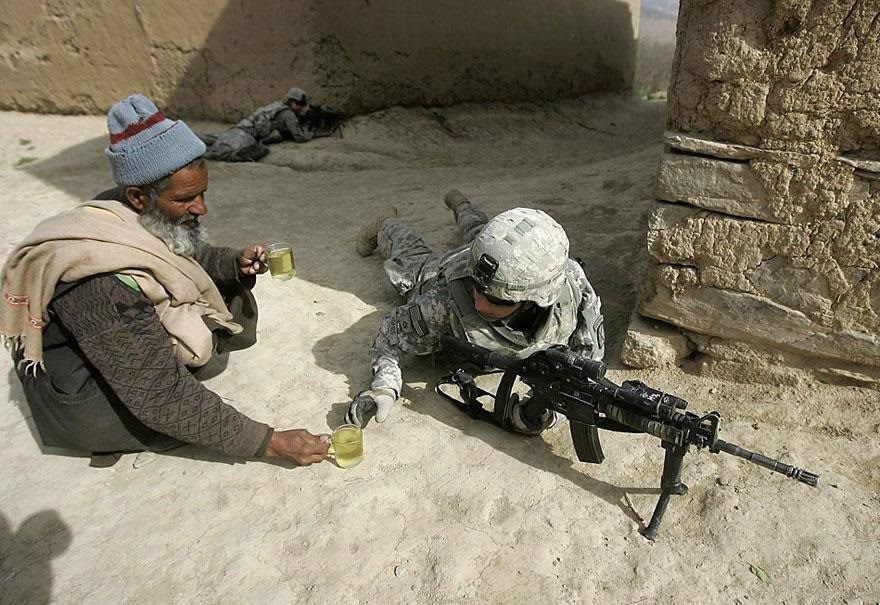 An-Afghan-man-offers-tea-to-soldiers