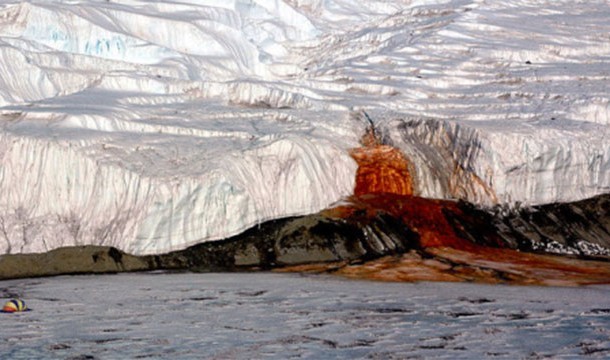 3. Bleeding Glacier: Also known as "Blood Falls" in Antarctica, the outflowing water resembles blood due to iron oxide.