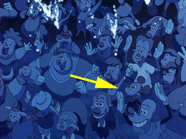 11.) Mickey Mouse can be found in a crowd during A Goofy Movie.