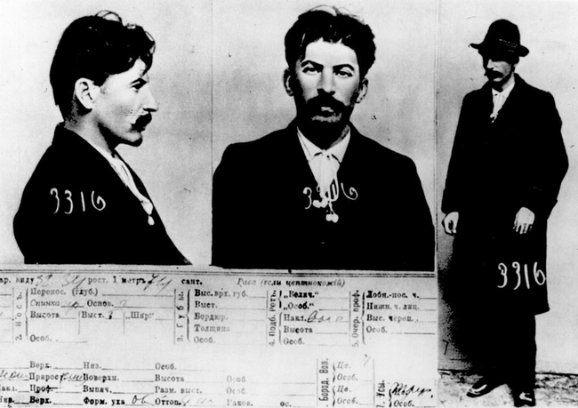 12.) Joseph Stalin's record from the Tsarist Secret Police in 1911.