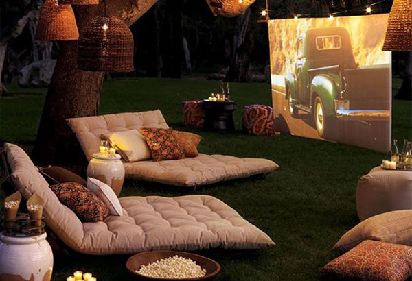 11. An outdoor movie theater