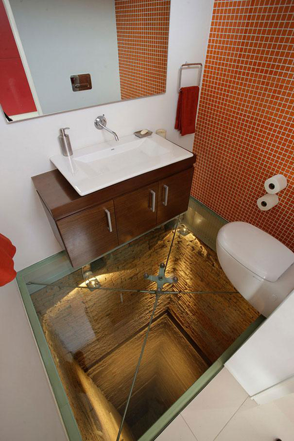 29. A bathroom floor above an abyss (okay, you might need to have access to an abandoned mine or elevator shaft for this)