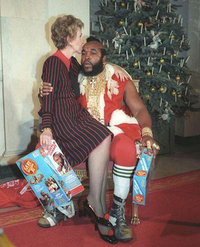 4.) Mr. T spending some quality time with Nancy Reagan