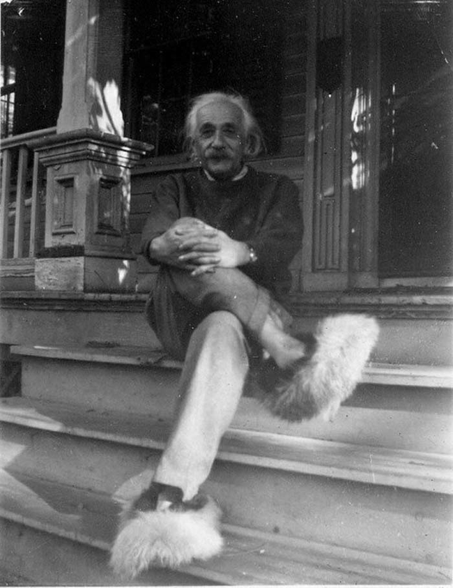 12.) Albert Einstein relaxing.