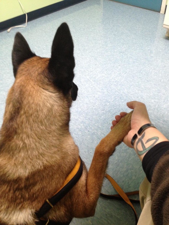 "Momma, hold my hand?"