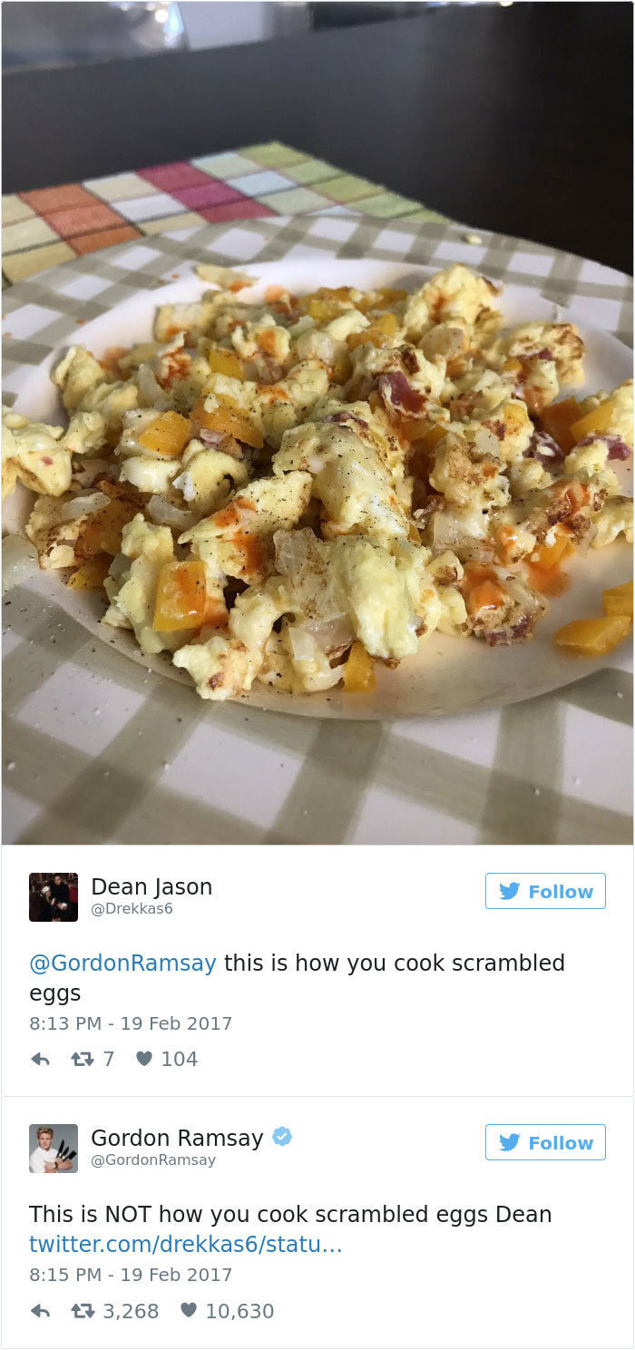 I thought scrambled eggs were supposed to be fluffy. 